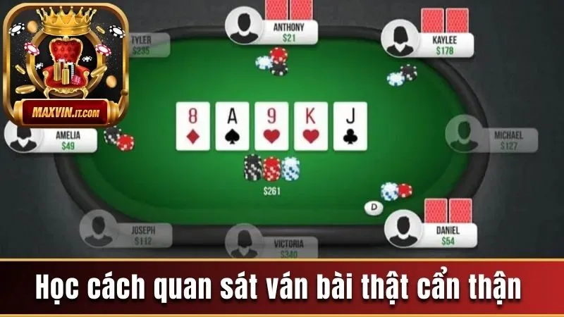 Thùng Phá Sảnh - Khái Niệm, Xác Suất Và Mẹo Để Thắng Lớn 4 Học cách quan sát ván bài thật cẩn thận