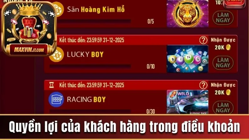 Quyền lợi của khách hàng trong điều khoản chính sách bảo mật